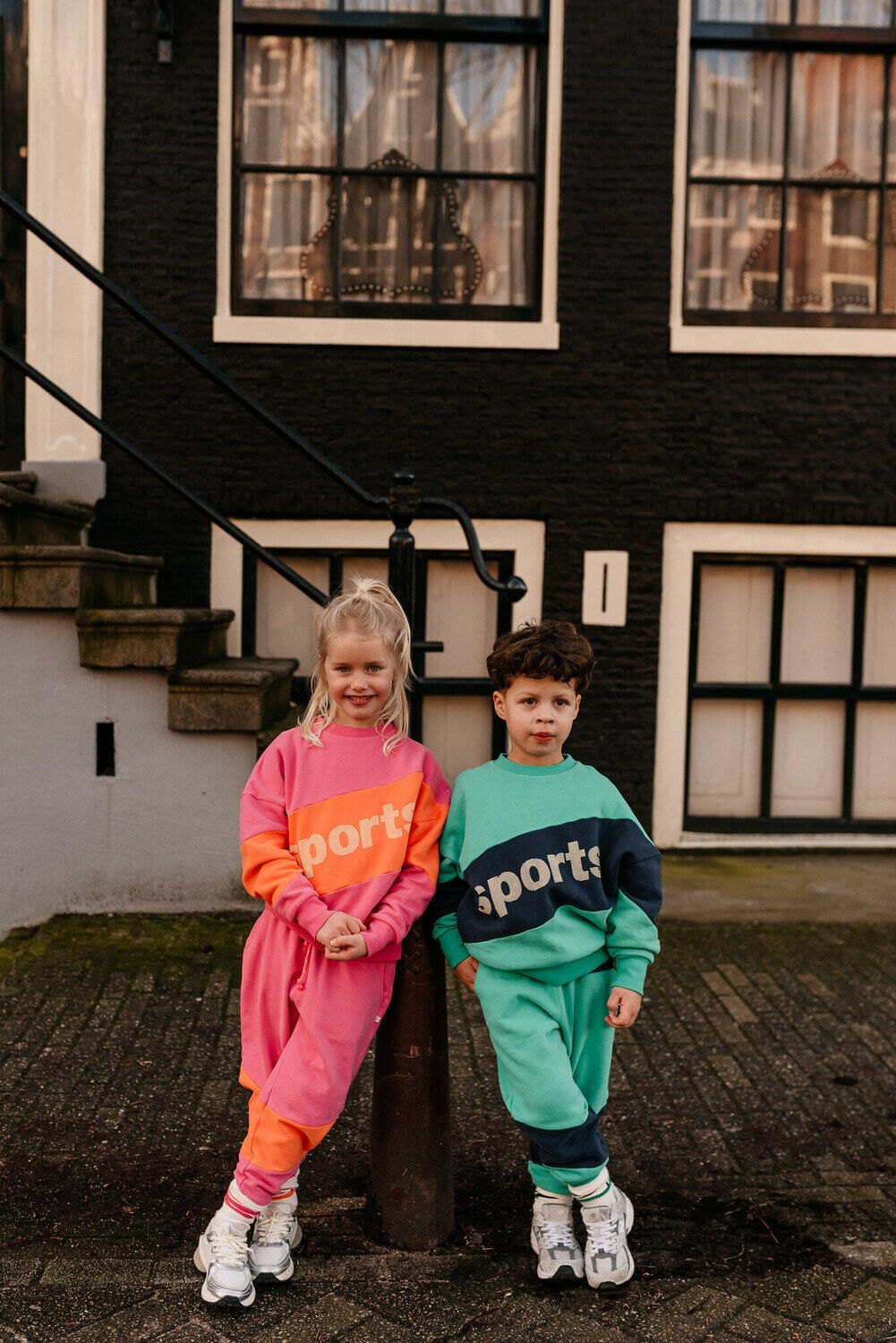 Mehrfarbige/Bunte JENEST Pullover SAMMY SPORTS SWEATER - large