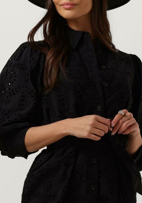 Schwarze SCOTCH & SODA Minikleid PUFF SLEEVE COTTON MIDI DRESS - large