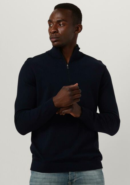 Dunkelblau SELECTED HOMME Pullover SLHBERG HALF ZIP CARDIGAN NOOS - large