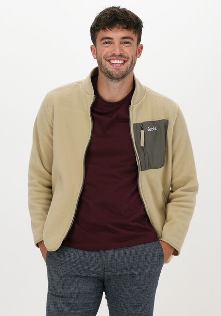 Khaki FOR&Eacute;T Strickjacke SILENCE FLEECE JACKET - large
