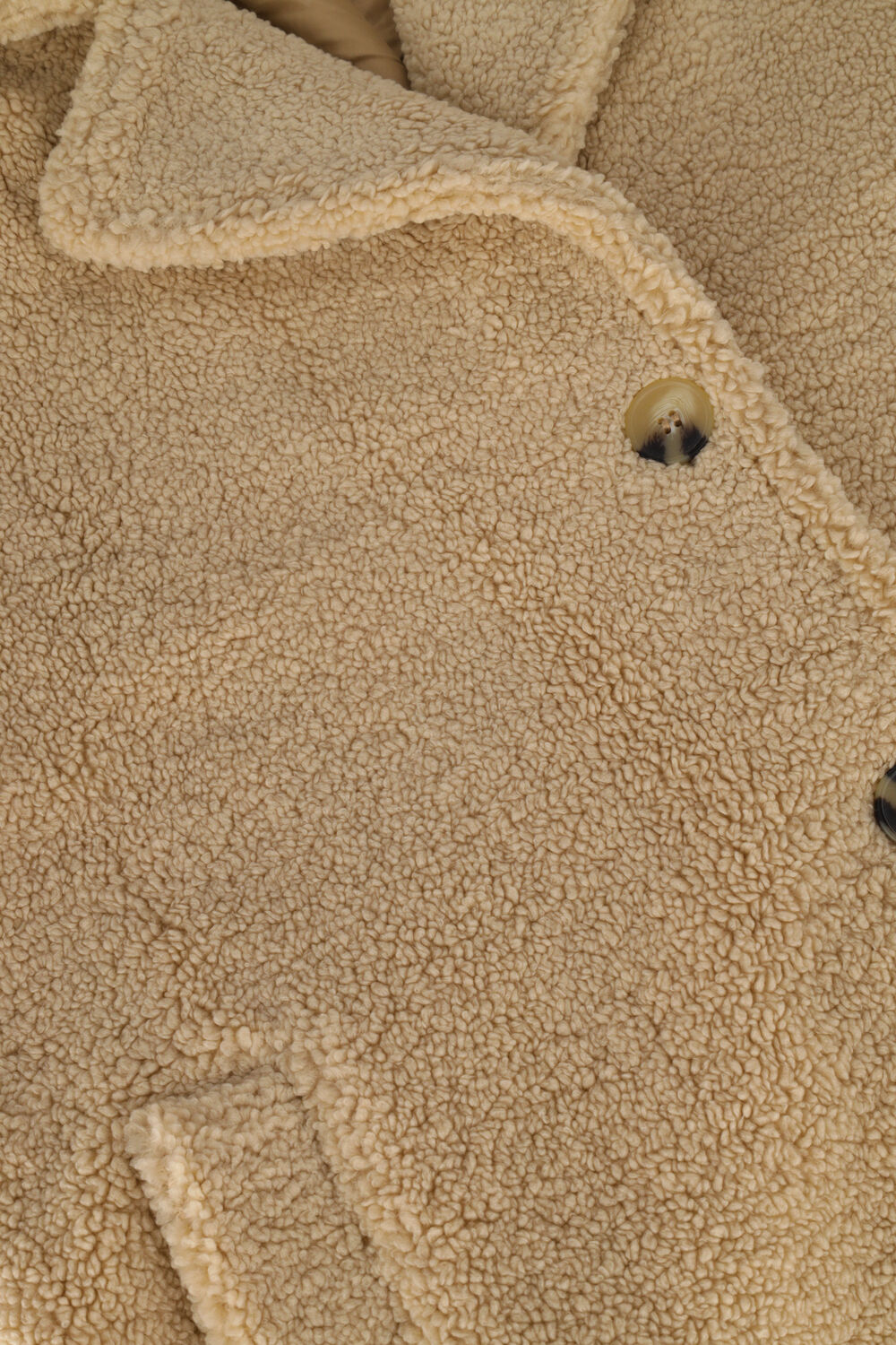 Ecru SELECTED WOMEN Teddy-Jacke LANA TEDDY COAT B - large