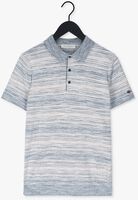 Hellblau CAST IRON Polo-Shirt SHORT SLEEVE POLO COTTON SLUB STRIPE KNITTED
