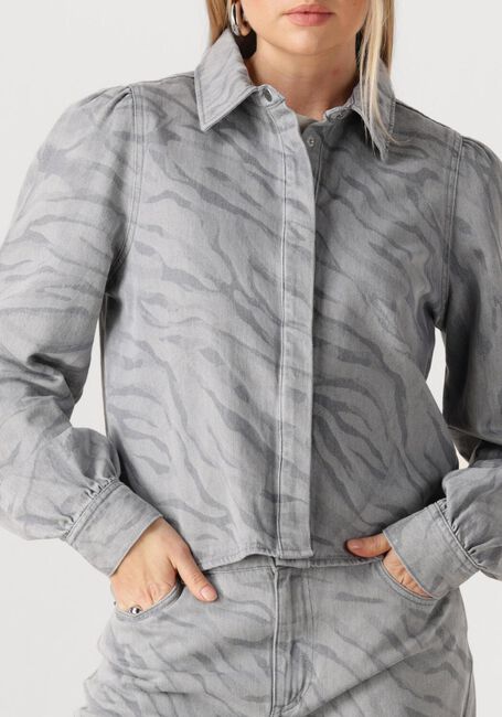 Graue POM AMSTERDAM Blusen BLOUSE DENIM ANIMAL PRINT - large