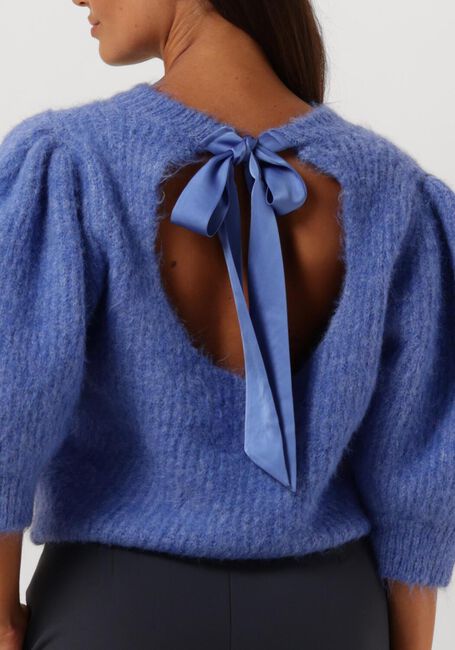 Blaue CO'COUTURE Pullover CORALIE BOW RIB KNIT - large