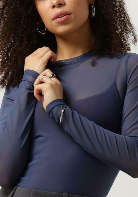 Blaue VANILIA Top MESH LONGSLEEVE - large