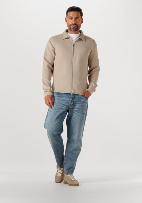 Beige SELECTED HOMME Strickjacke SLHEMANUEL SOFT FULL ZIP SWEAT NOOS - large