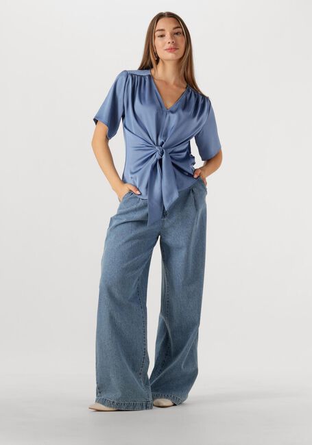Hellblau NEO NOIR Blusen CASADIA HEAVY SATEEN BLOUSE - large