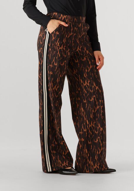 Braune STUDIO ANNELOES Weite Hose TRAINER ANIMAL TAPE TROUSERS - large