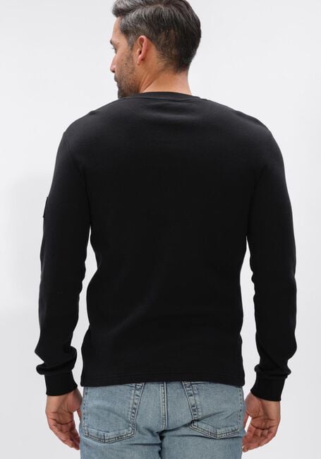 Schwarze CALVIN KLEIN Polo-Shirt BADGE WAFFLE LS TEE - large