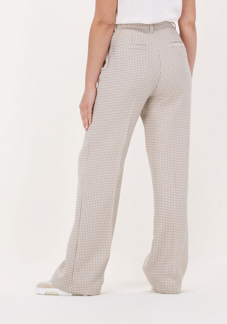 Braune COLOURFUL REBEL Hose RUS JACQUARD DOGTOOTH STRAIGHT PANTS - large