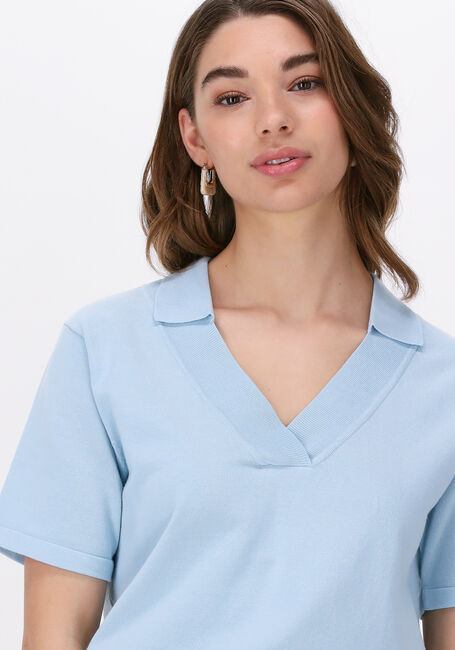 Hellblau ESMÉ STUDIOS Top MAE 2/4 LOOSE POLO BLOUSE KNIT - large