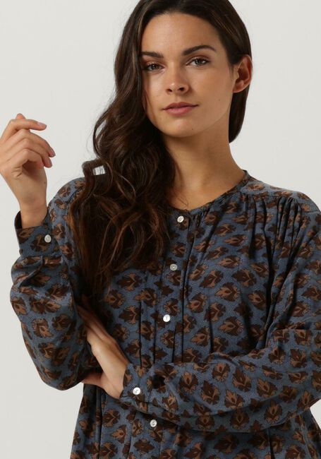 Blaue SISSEL EDELBO Midikleid BRAVEE SHIRT DRESS - large