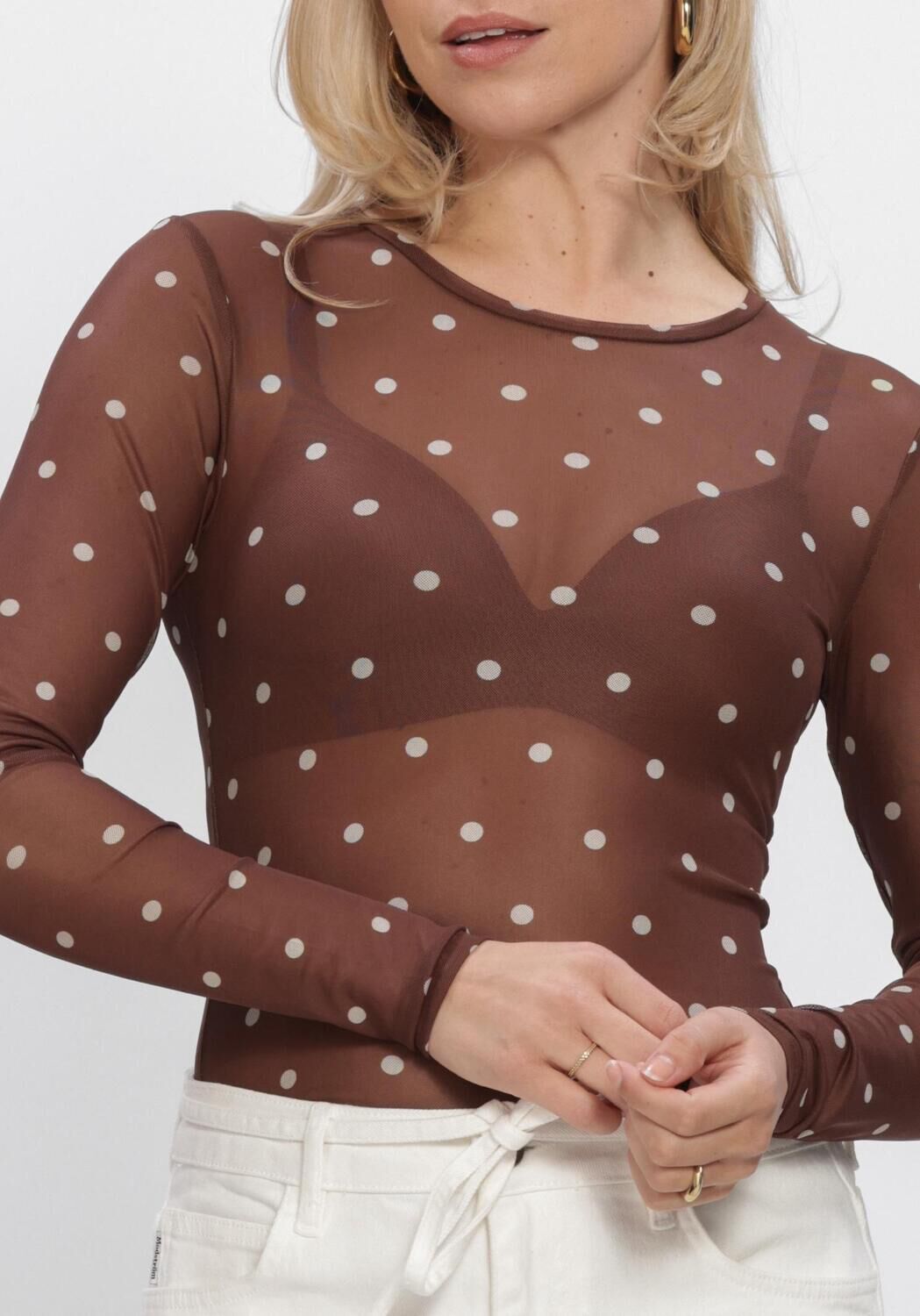 Braune NEO NOIR Blusen ELLA DOT BLOUSE - large
