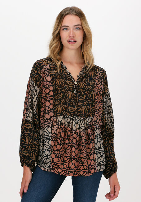 Schwarze SISSEL EDELBO Blusen GOA SILK TOP - large