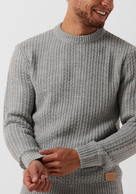 Graue SCOTCH & SODA Pullover WOOL-BLEND STRUCTURE KNIT SWEATER - large