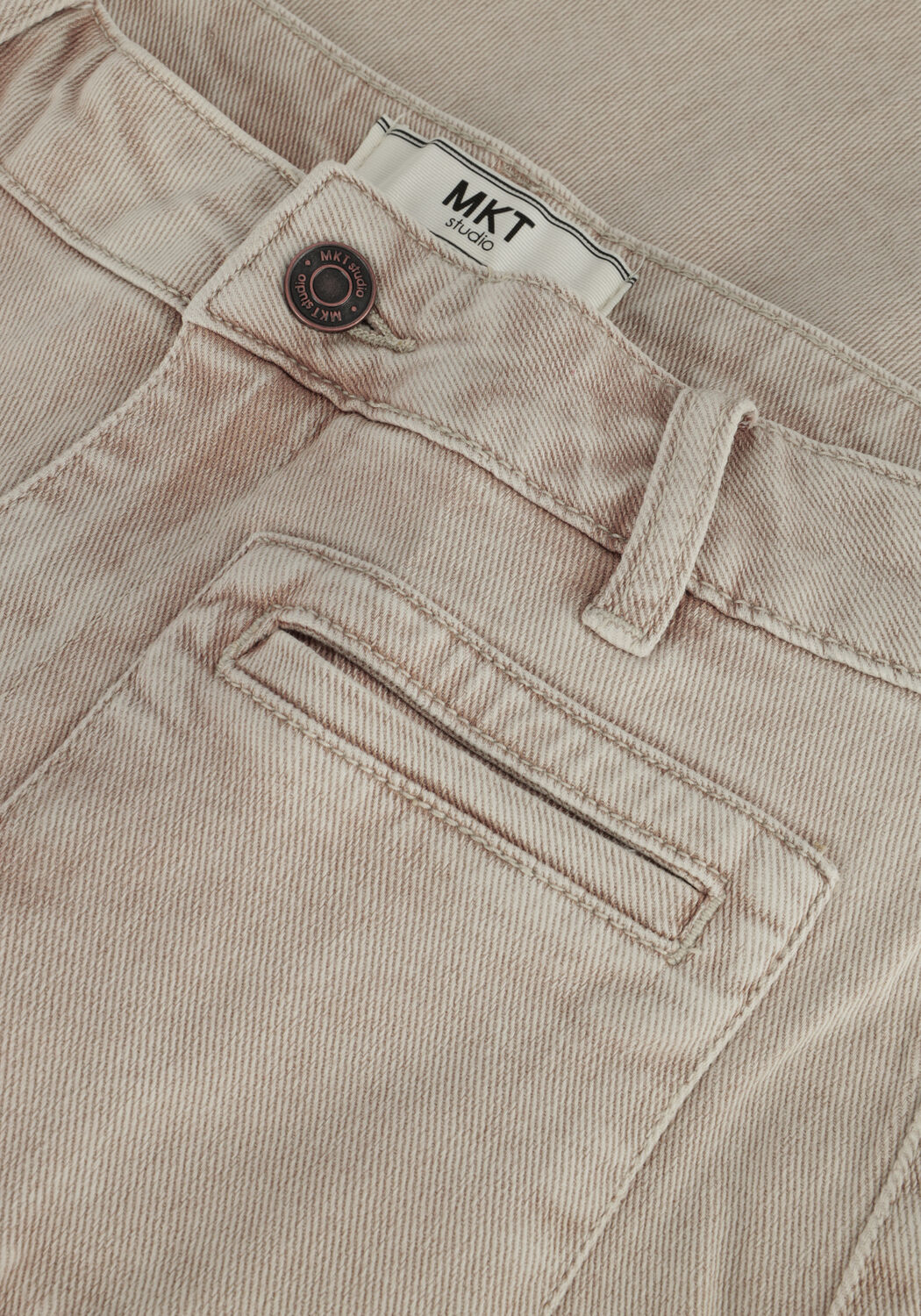 Beige MKT STUDIO Flared jeans DIANA VINTAGE TWILL - large