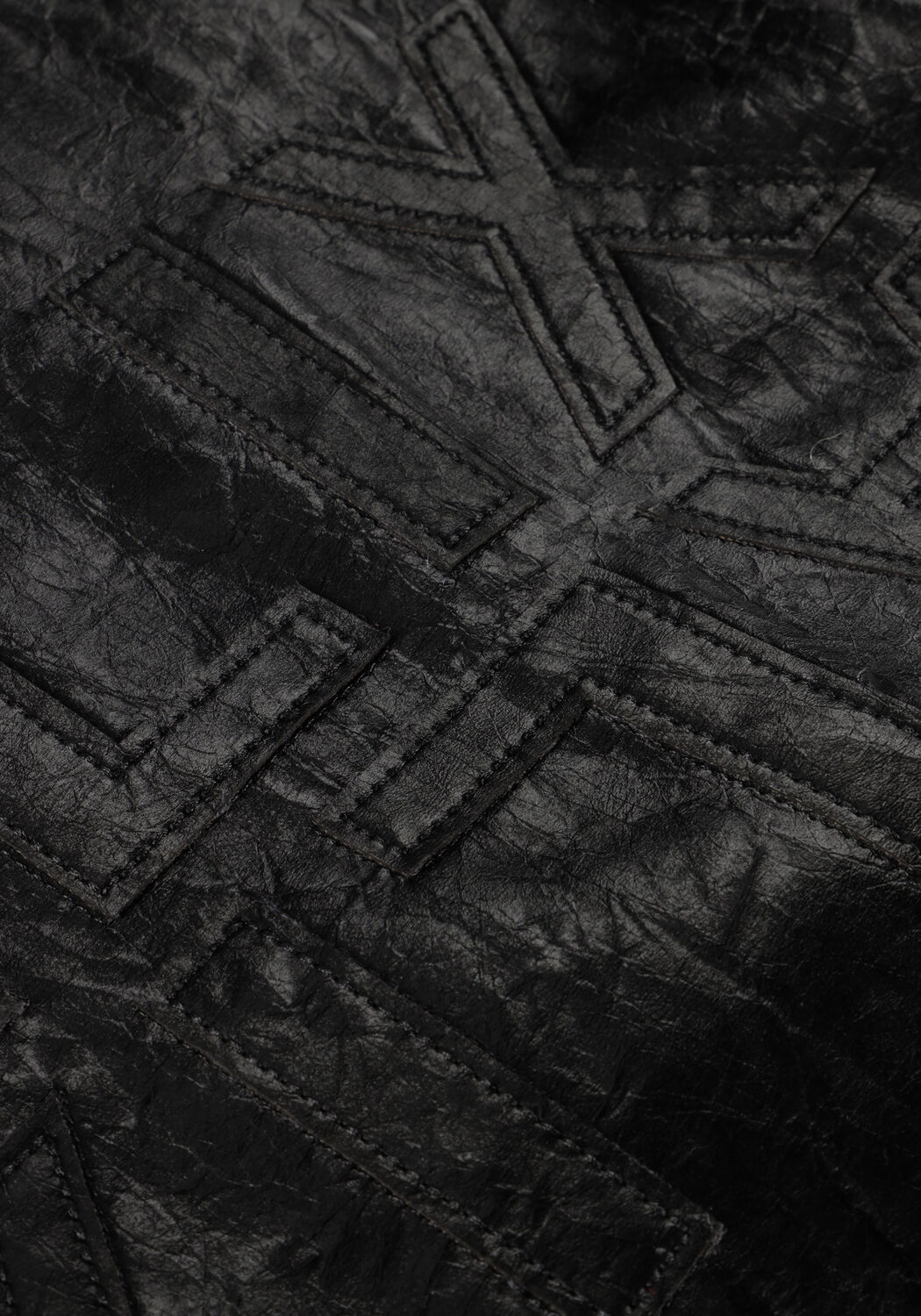 Schwarze ALIX THE LABEL Jack LADIES WOVEN VELVET LEATHER BOMBER - large