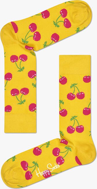 Gelbe HAPPY SOCKS Socken CHERRY - large