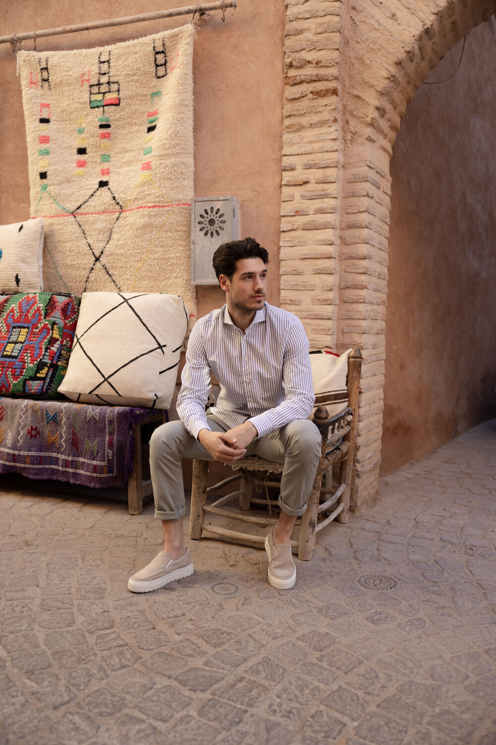 Wei&szlig;e PROFUOMO Casual-Oberhemd PPUH10040 - large