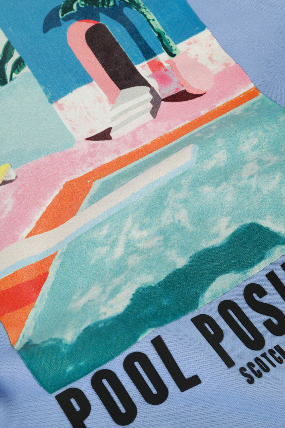 Hellblau SCOTCH & SODA Pullover CREWNECK ARTWORK SWEATSHIRT - large