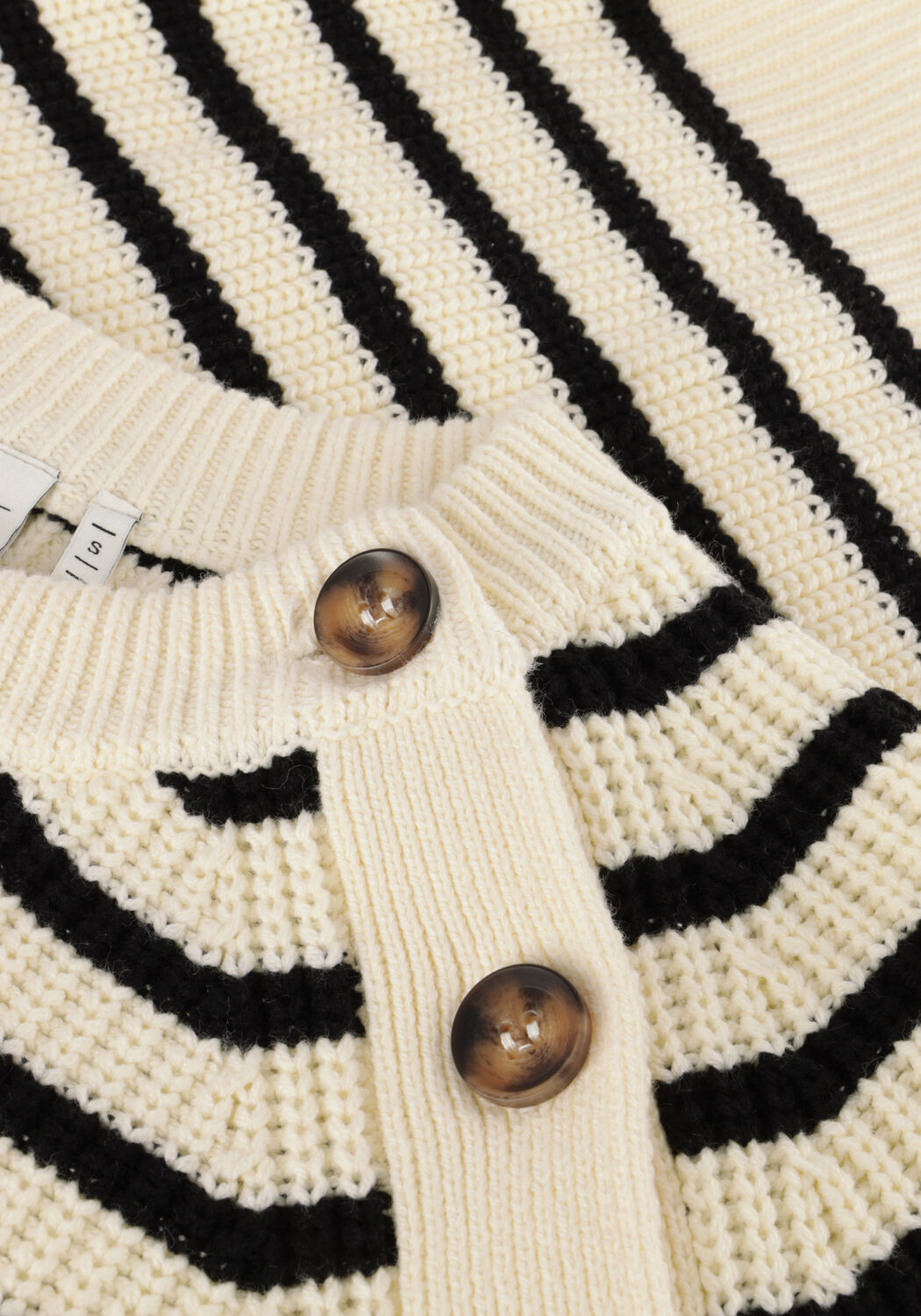 Schwarze ANOTHER LABEL Pullover ASTER KNITTED PULL L/S - large