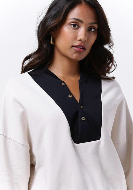 Beige 10DAYS Pullover BUTTONED BIB SWEATER - large