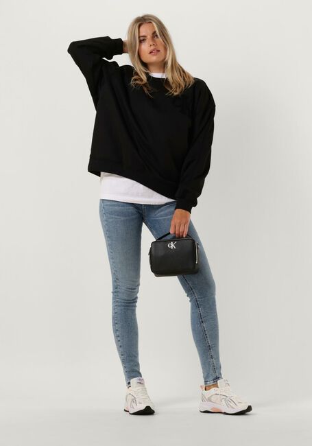 Schwarze CALVIN KLEIN Pullover CHENILLE CK CREWNECK - large