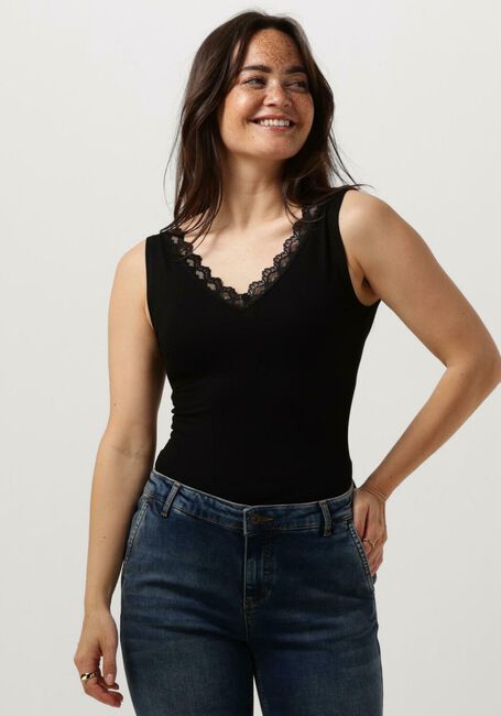 Schwarze BY-BAR Top LACE SINGLET - large