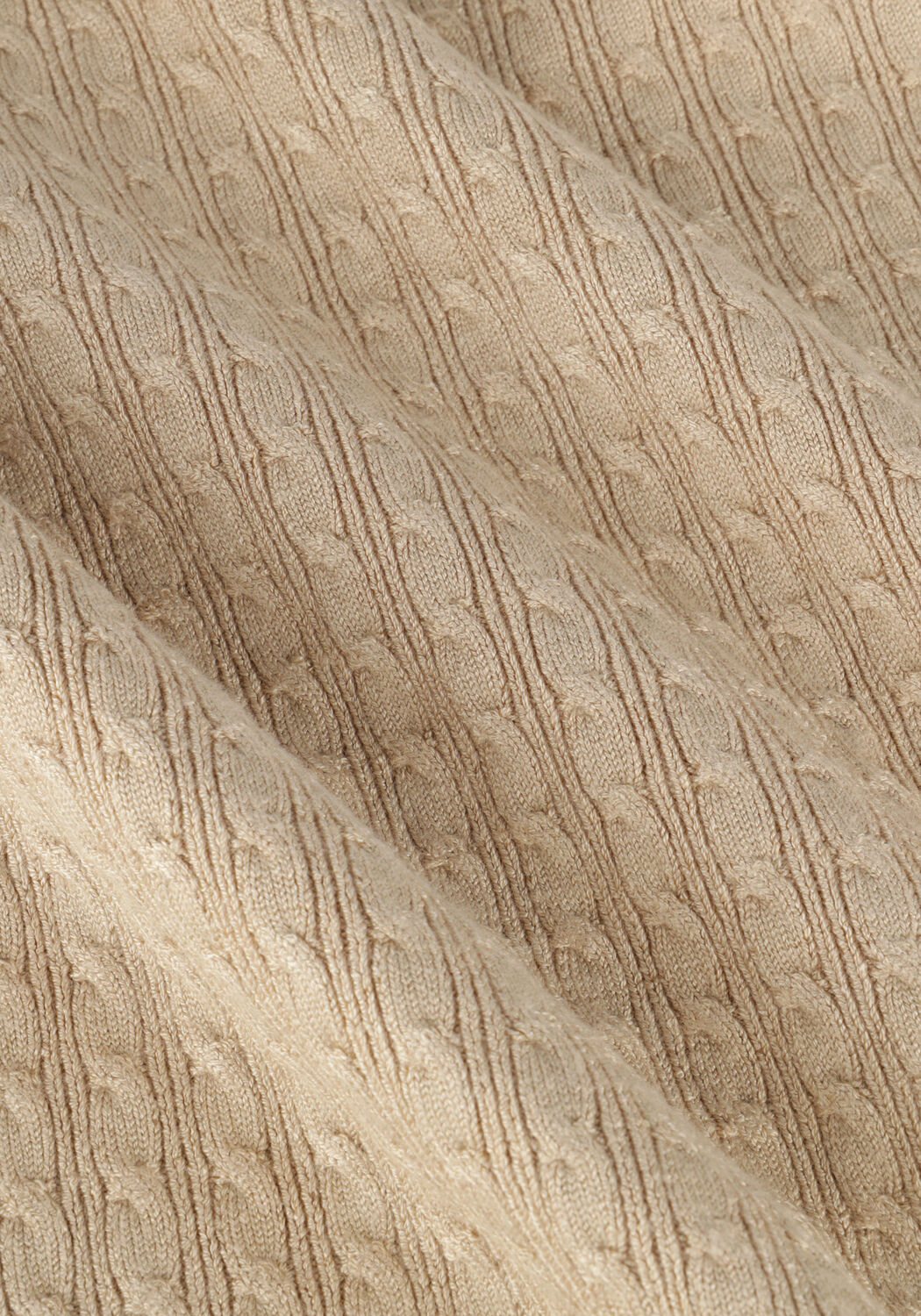 Taupe GUESS Pullover LS BETTIE CABLE MOCK NK SWTR - large