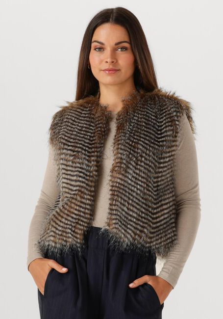 Mehrfarbige/Bunte BY-BAR Gilet NORI FAUX FUR GILET - large