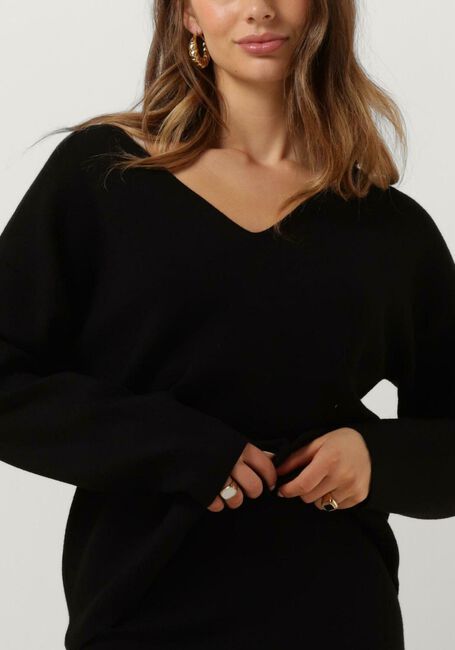 Schwarze OBJECT Pullover OBJREYNARD V-NECK PULLOVER - large