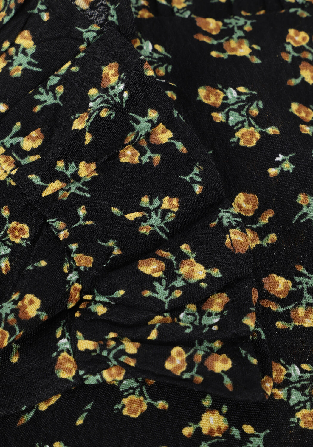 Schwarze COLOURFUL REBEL Top AGGY SMALL FLOWER LACE-UP TOP - large