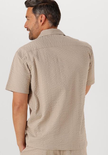 Beige SELECTED HOMME Casual-Oberhemd SLHRELAXED-ACE SEERSUCKER SS SHIRT - large