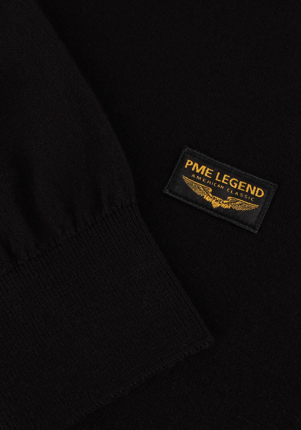 Schwarze PME LEGEND Pullover R-NECK AMERICAN CLASSIC BUCKLEY KNIT - large