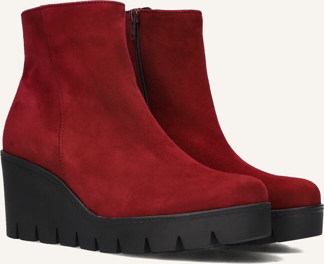 Gabor Stiefeletten Stiefeletten Wildleder Rot Schnürschuhe