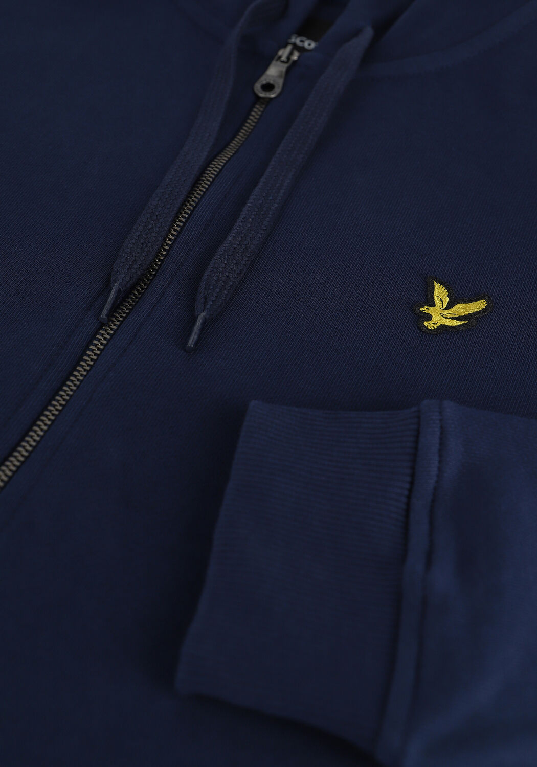 Dunkelblau LYLE & SCOTT Strickjacke ZIP THROUGH HOODIE - large