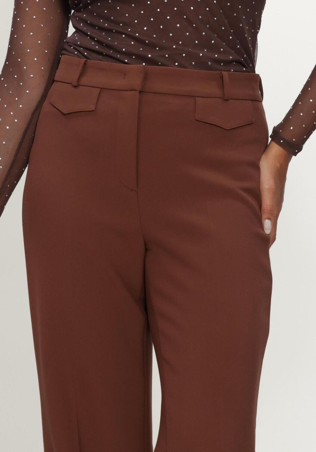 Braune CAMBIO Hose FAMOUS WOOL SUBSTITUTE DOUBLE - large