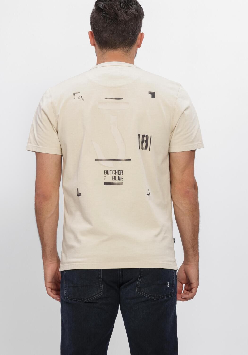 Beige BUTCHER OF BLUE T-shirt ARMY BRUSH TEE - large