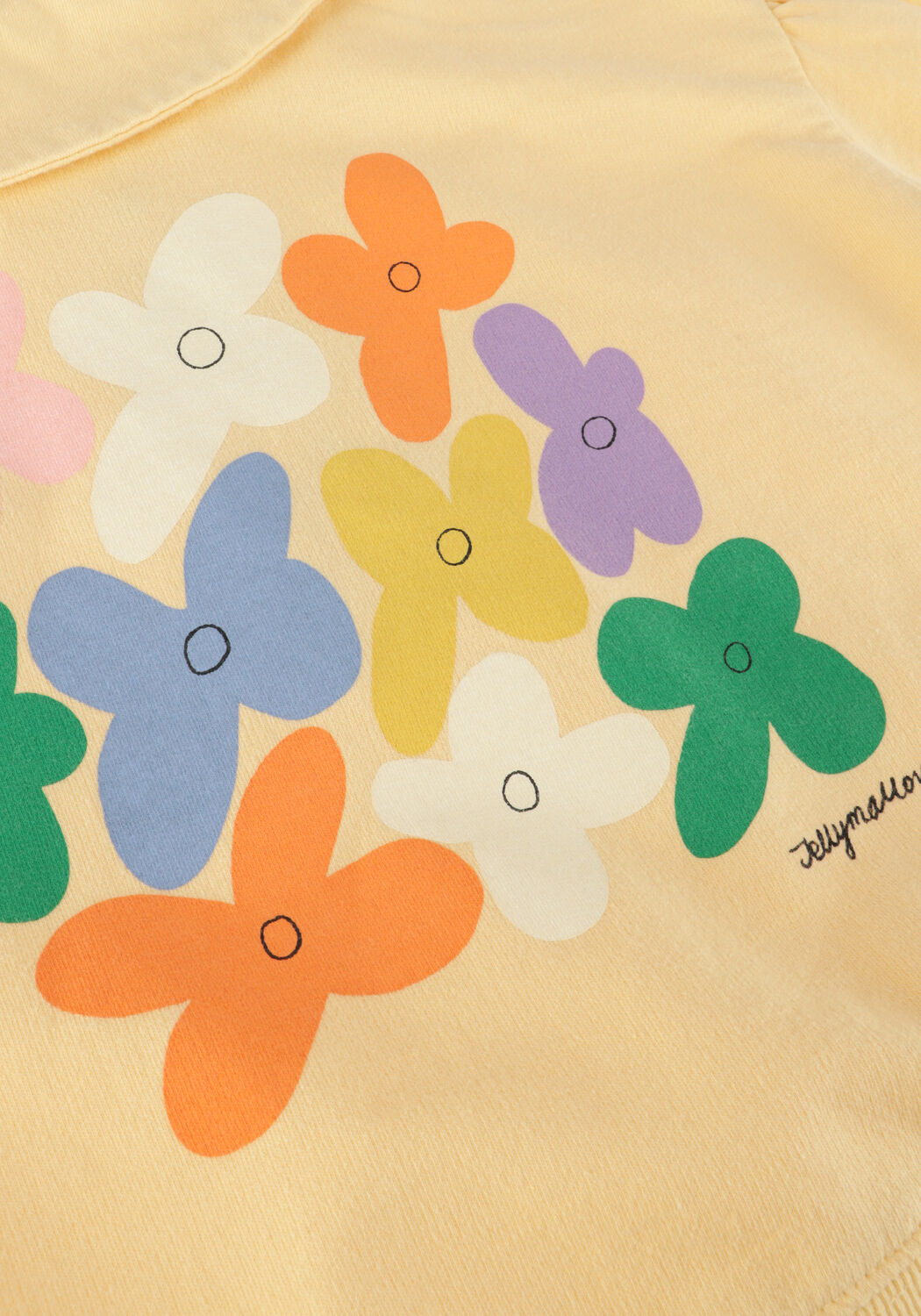 Gelbe Jelly Mallow Pullover FLOWER HALF-ZIP - large