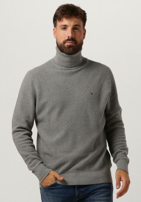 Graue TOMMY HILFIGER Rollkragenpullover RECTANGULAR STRUCTURE ROLL NK |  Omoda