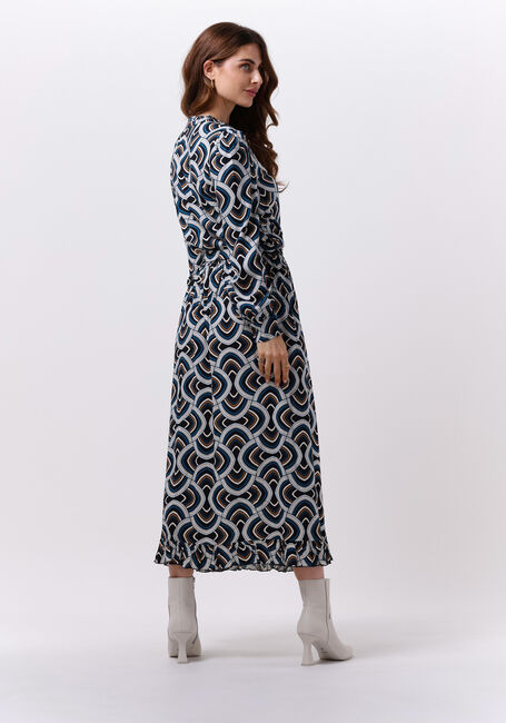 Blaue DEA KUDIBAL Maxikleid ADINA (V) - DRESS WITH RUFFLE DETAILS - large