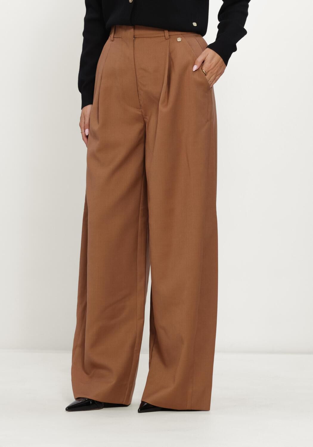 Cognacfarbene JOSH V Weite Hose KYLE PANTS - large