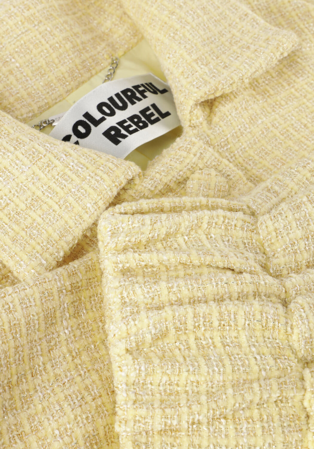 Gelbe COLOURFUL REBEL Jack YUKA BOUCLE BOMBER JACKET - large