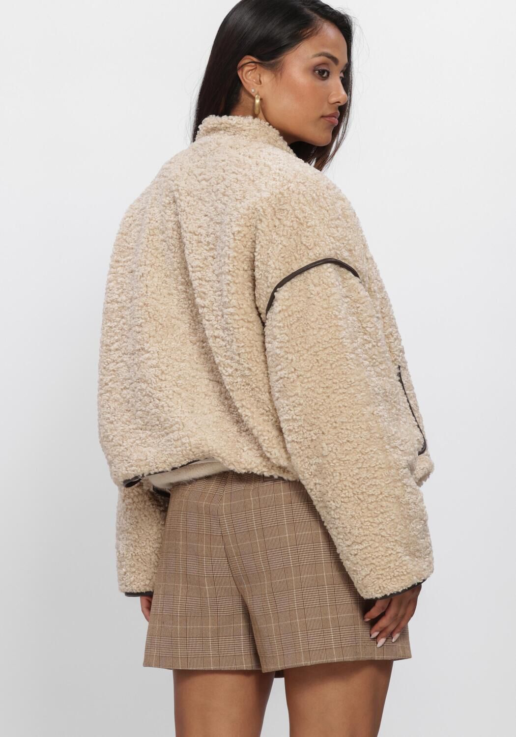Beige NUKUS Teddy-Jacke HEINEKE JACKET - large