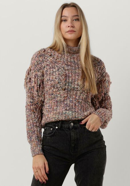 Braune OBJECT Pullover FLEUR L/S KNIT - large