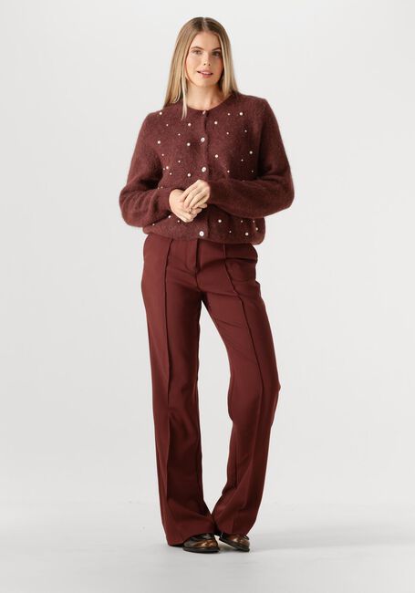 Braune AAIKO Pullover LORYS PEARLS CARDIGAN - large