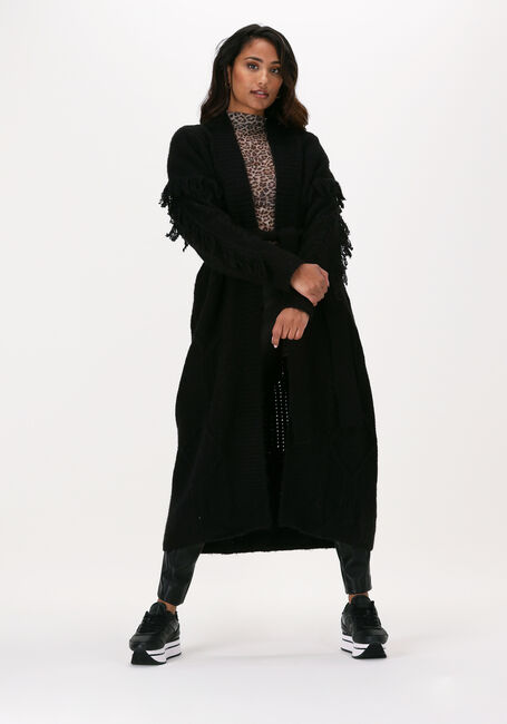 Schwarze SILVIAN HEACH Strickjacke LONG CARDIGAN CLEVELAND - large