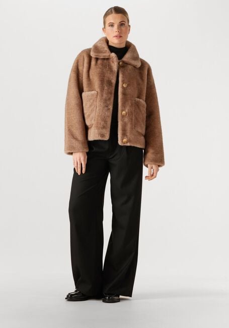 Braune STUDIO AR Fake-Fur-Jack FAJE - large