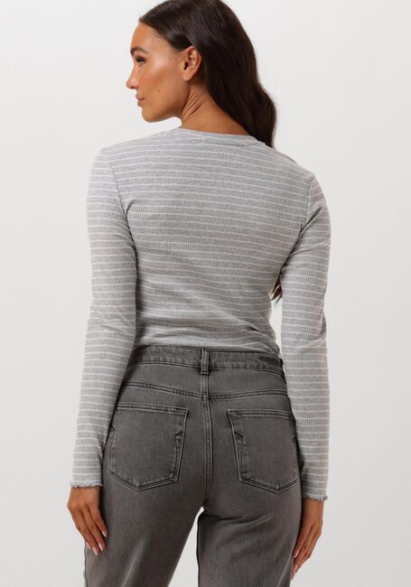 Graue SELECTED FEMME Tops & T-shirts SLFANNA LS CREW NECK TEE STR - large