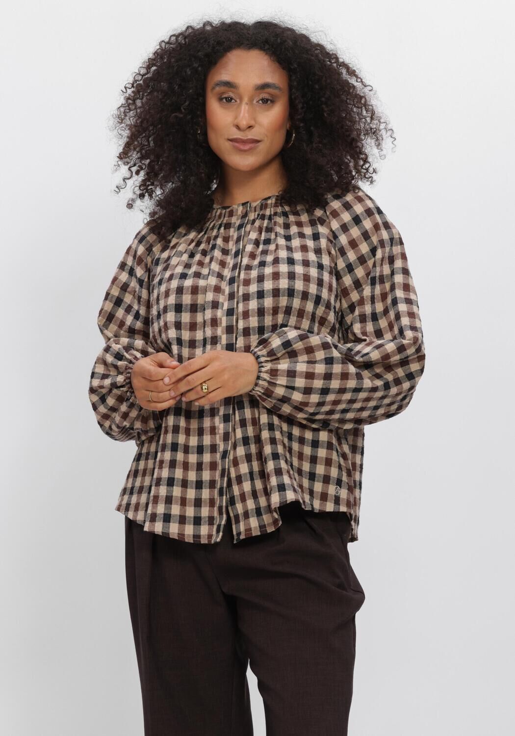 Braune AIMEE THE LABEL Blusen PEERW6 BLOUSE - large